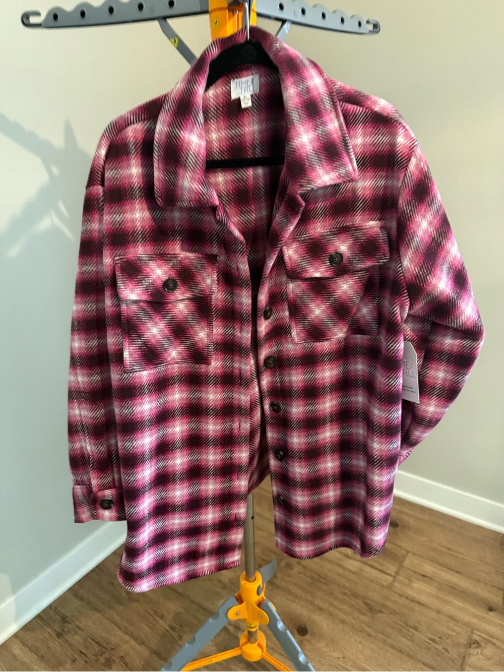 Pink Plaid Shacket - Vibrant Pink Plaid